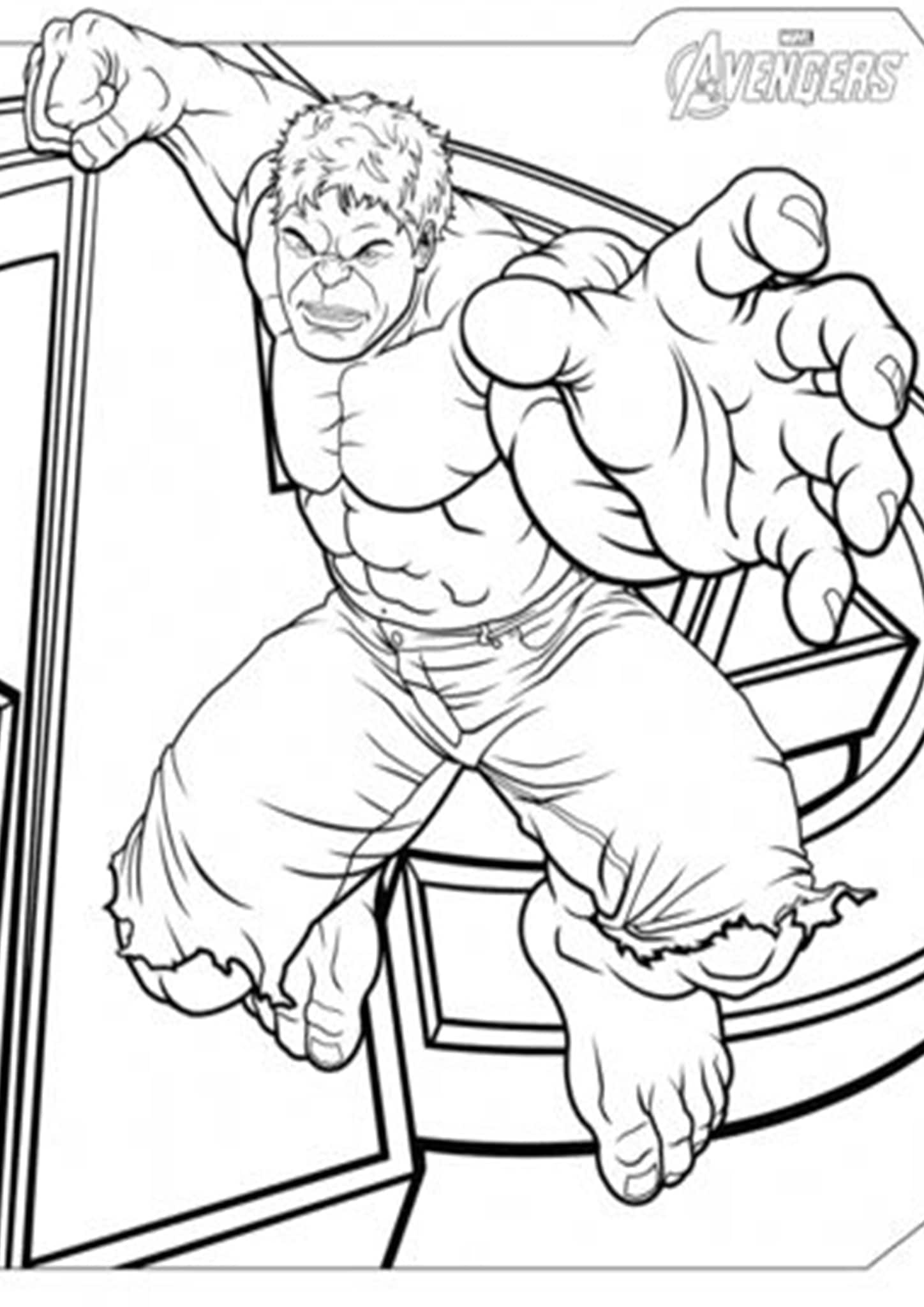 Free easy to print hulk coloring pages