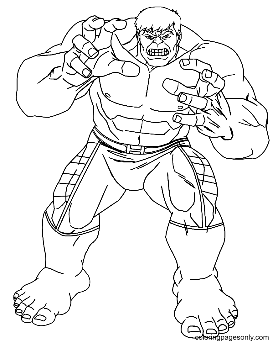 Hulk coloring pages printable for free download