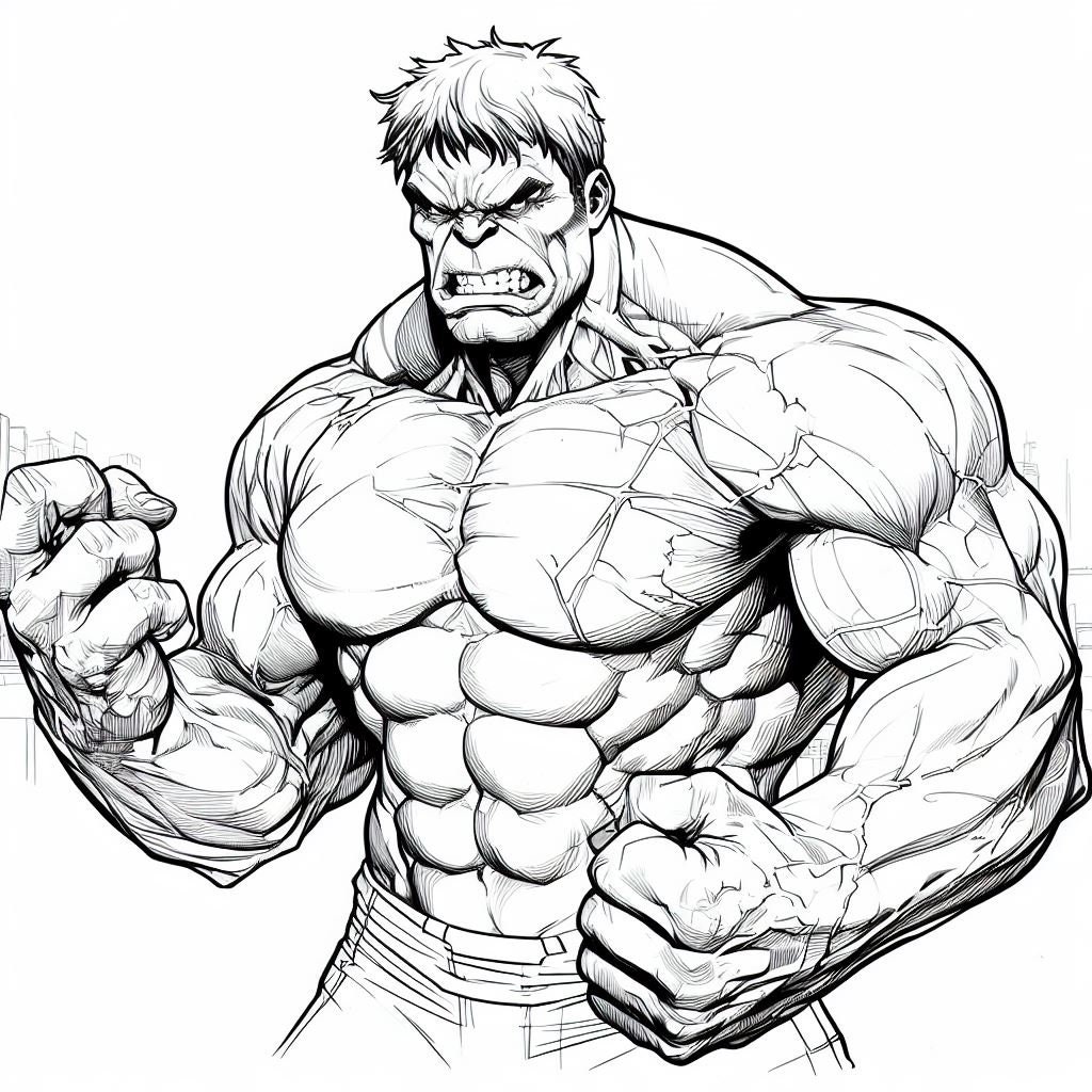 Drawing of the hulk