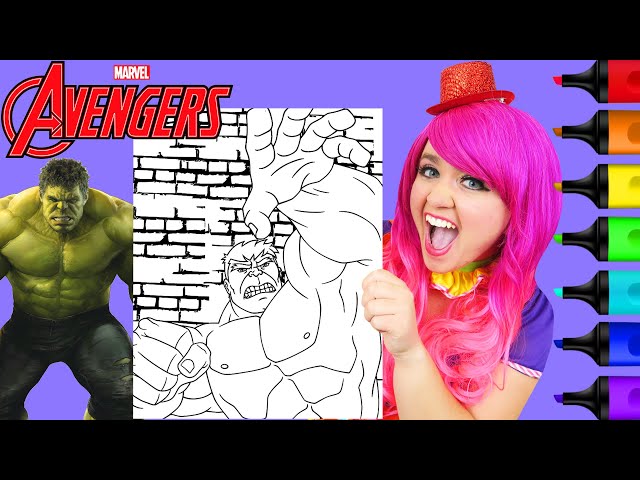 Coloring the hulk arvel avengers crayola coloring page prisacolor arkers kii the clown