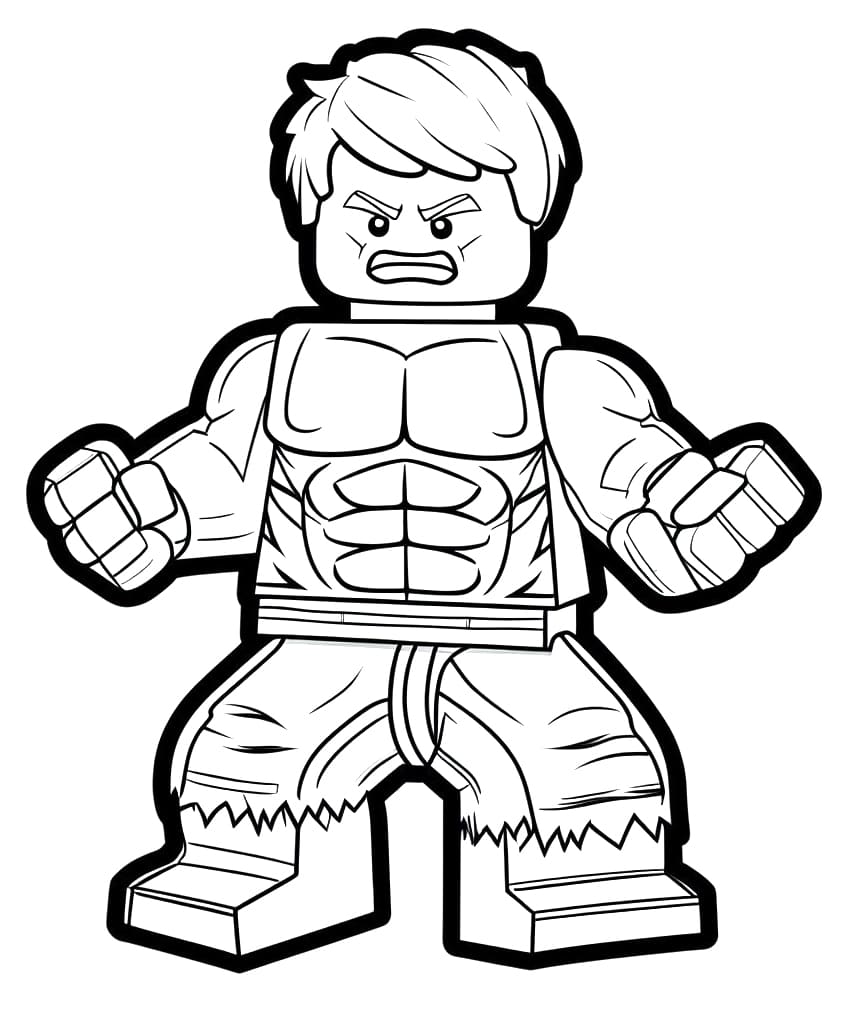 Lego hulk coloring pages