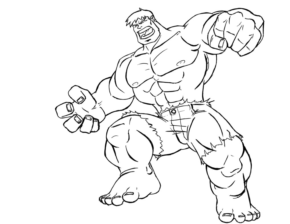 Free printable hulk coloring pages for kids