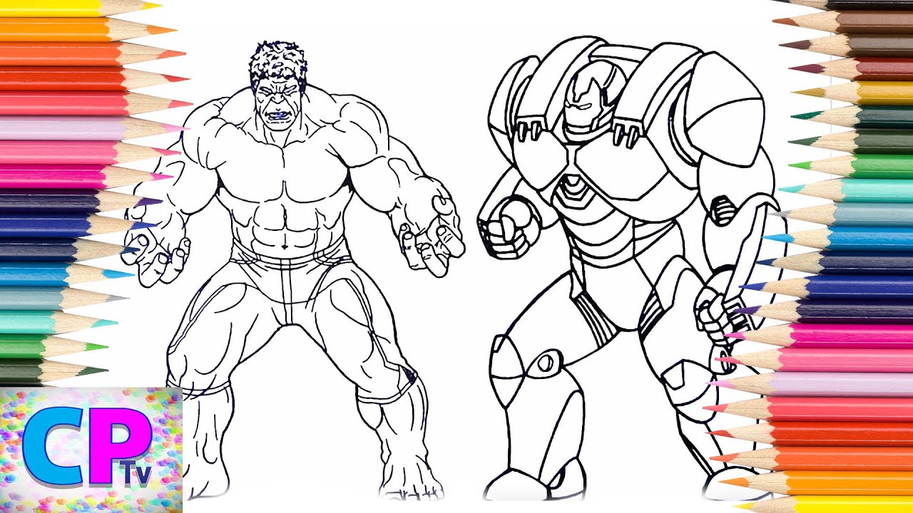 Hulk vs iron an hulkbuster coloring pages drawing of hulk and iron an hulkbuster copetition