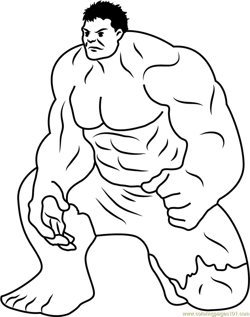 Hulk smash by lanbow coloring page for kids