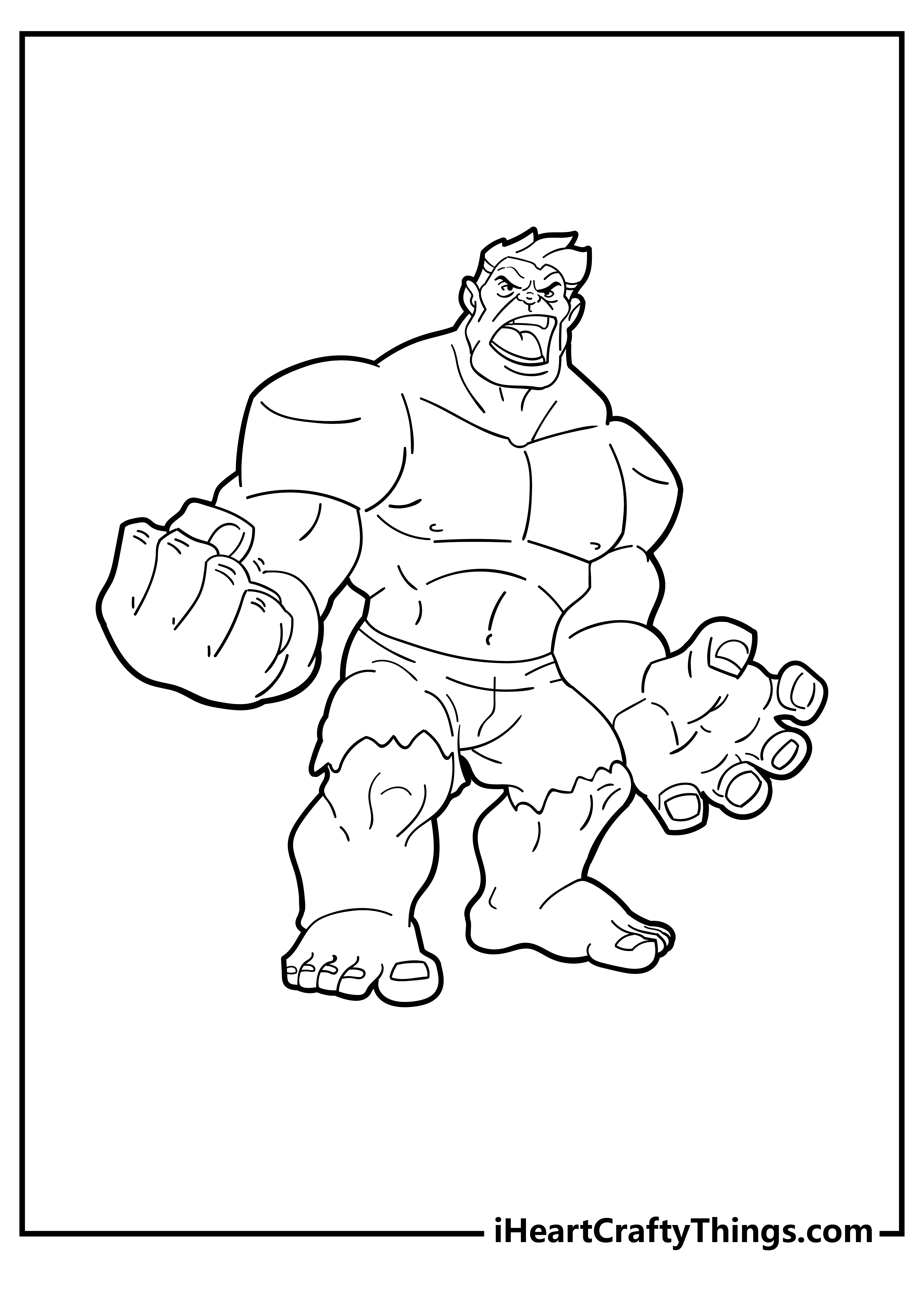 Hulk coloring pages free printables