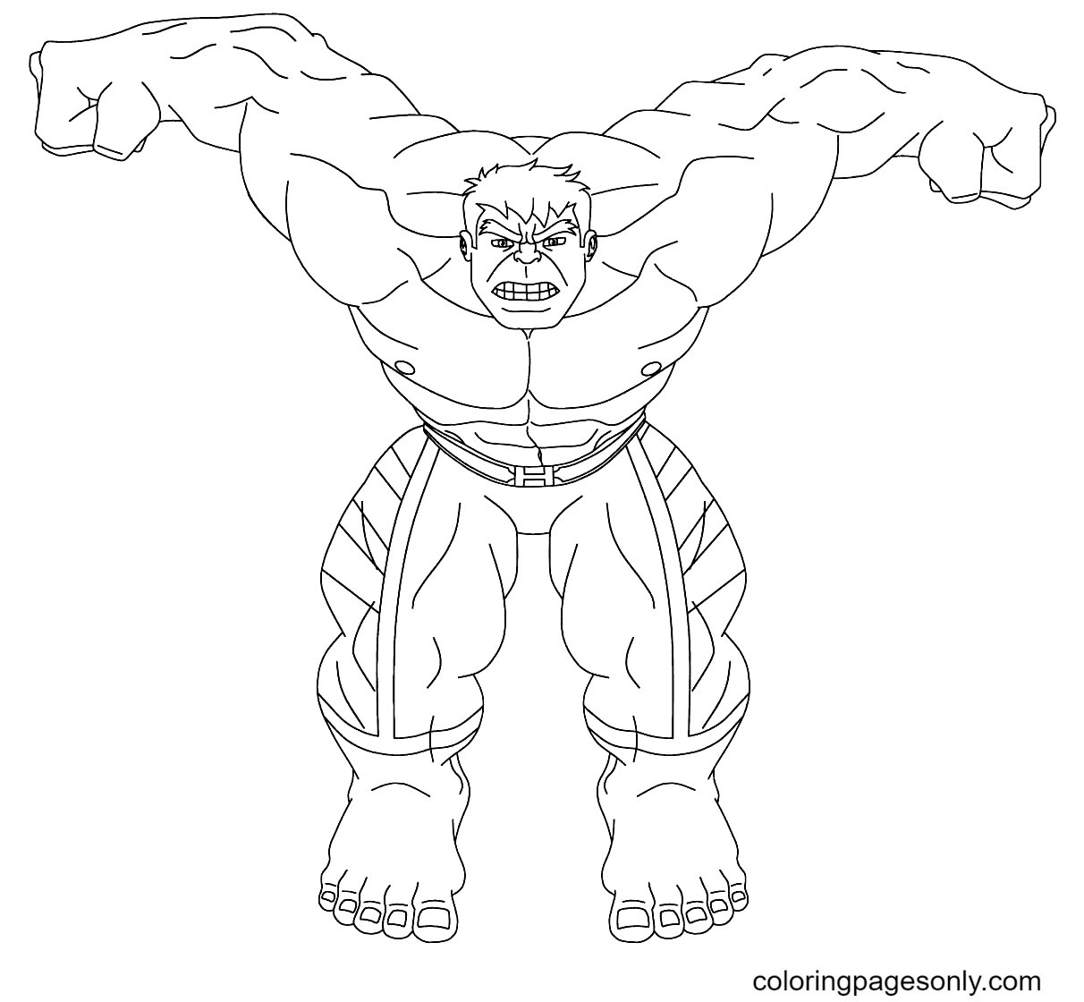 Hulk coloring pages printable for free download