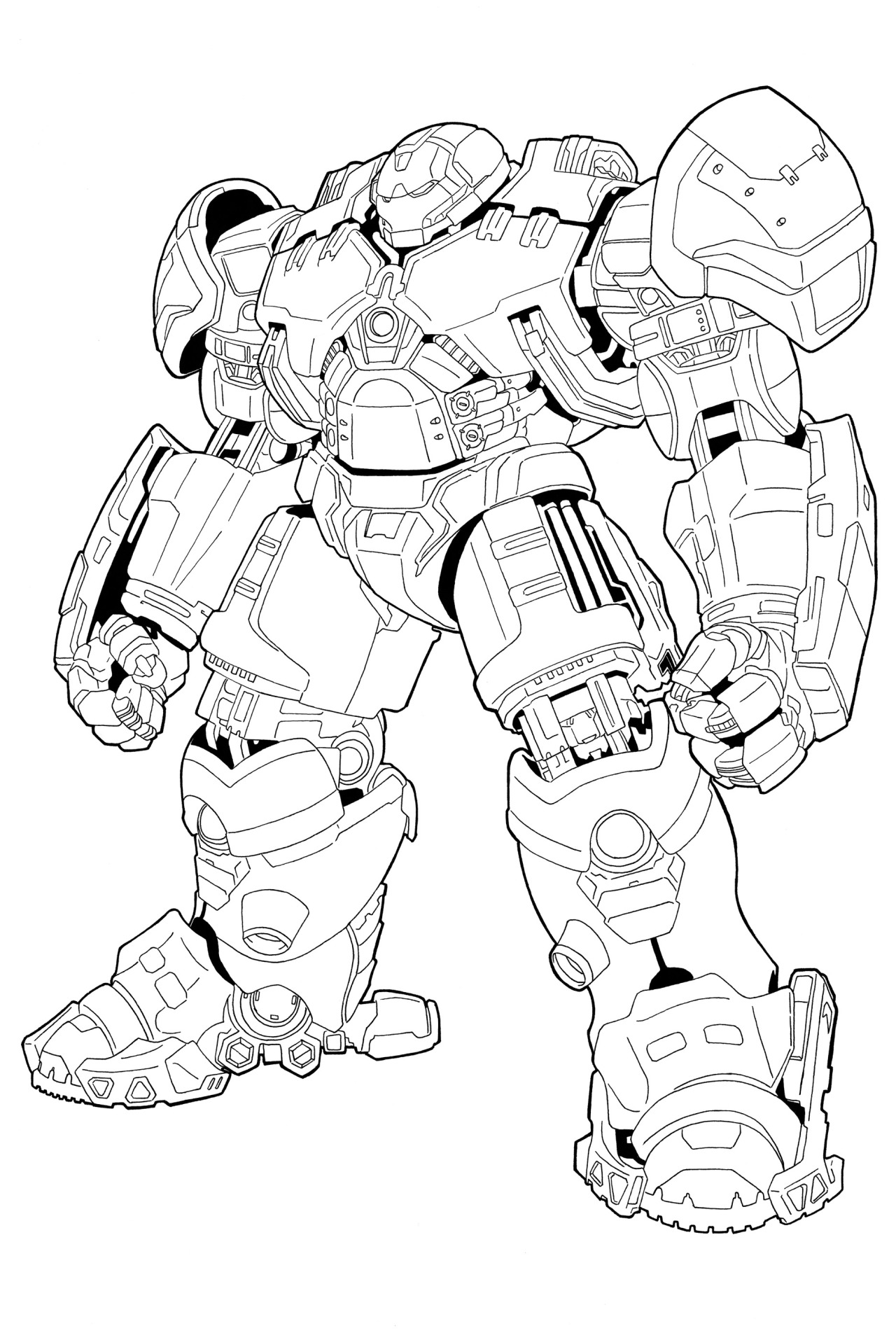 Hulkbuster avengers coloring pages