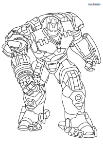 Free printable hulkbuster coloring pages for kids