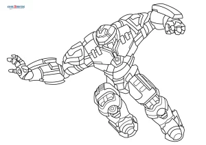 Free printable hulkbuster coloring pages for kids