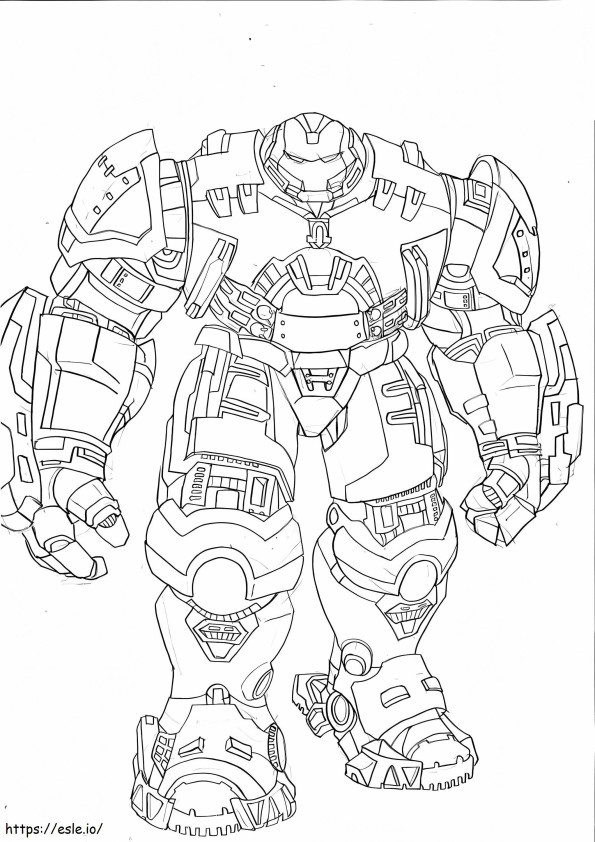 Awesome hulkbuster coloring page