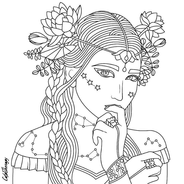 Beauty coloring page people coloring pages coloring pages to print adult coloring pages