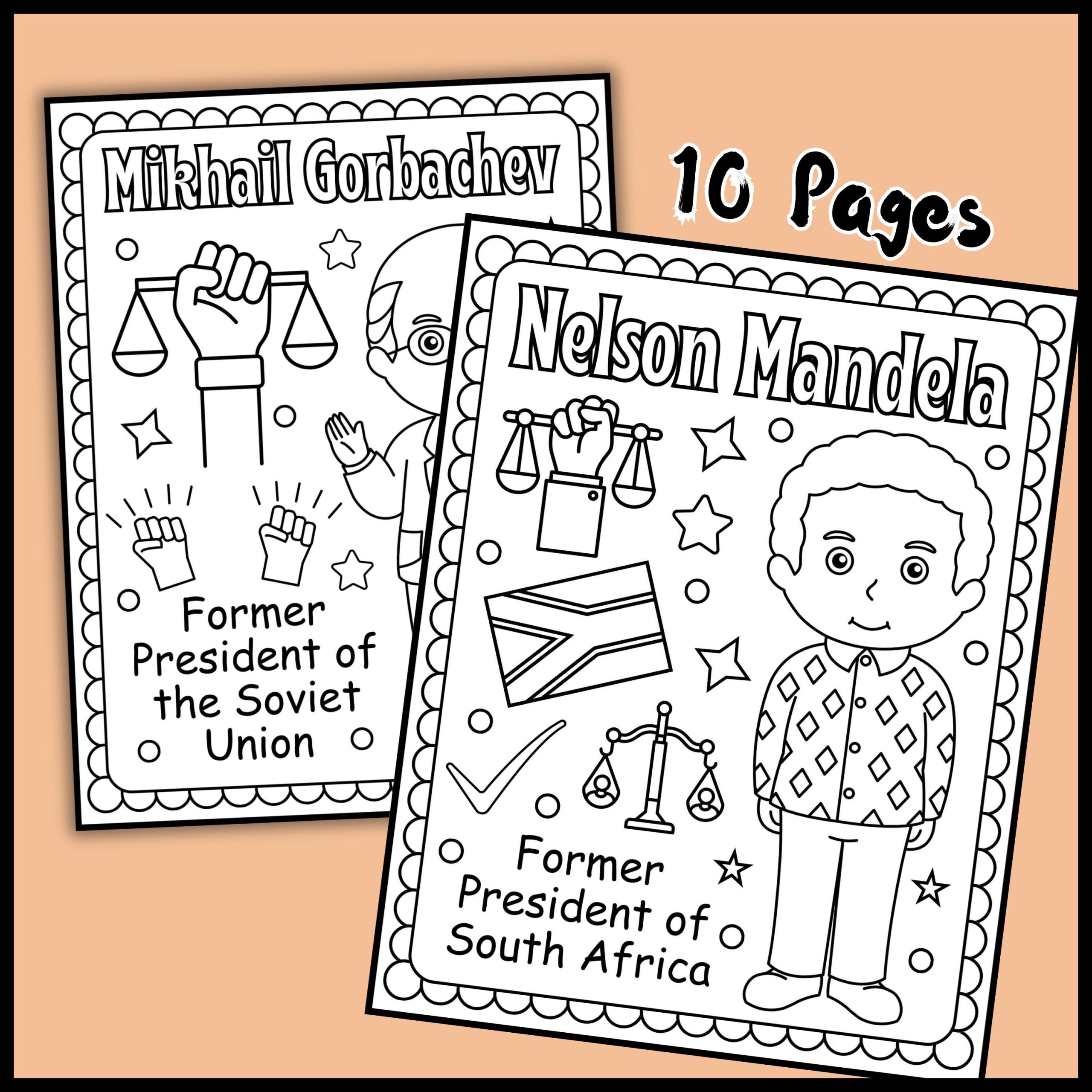 Human rights leaders coloring pages