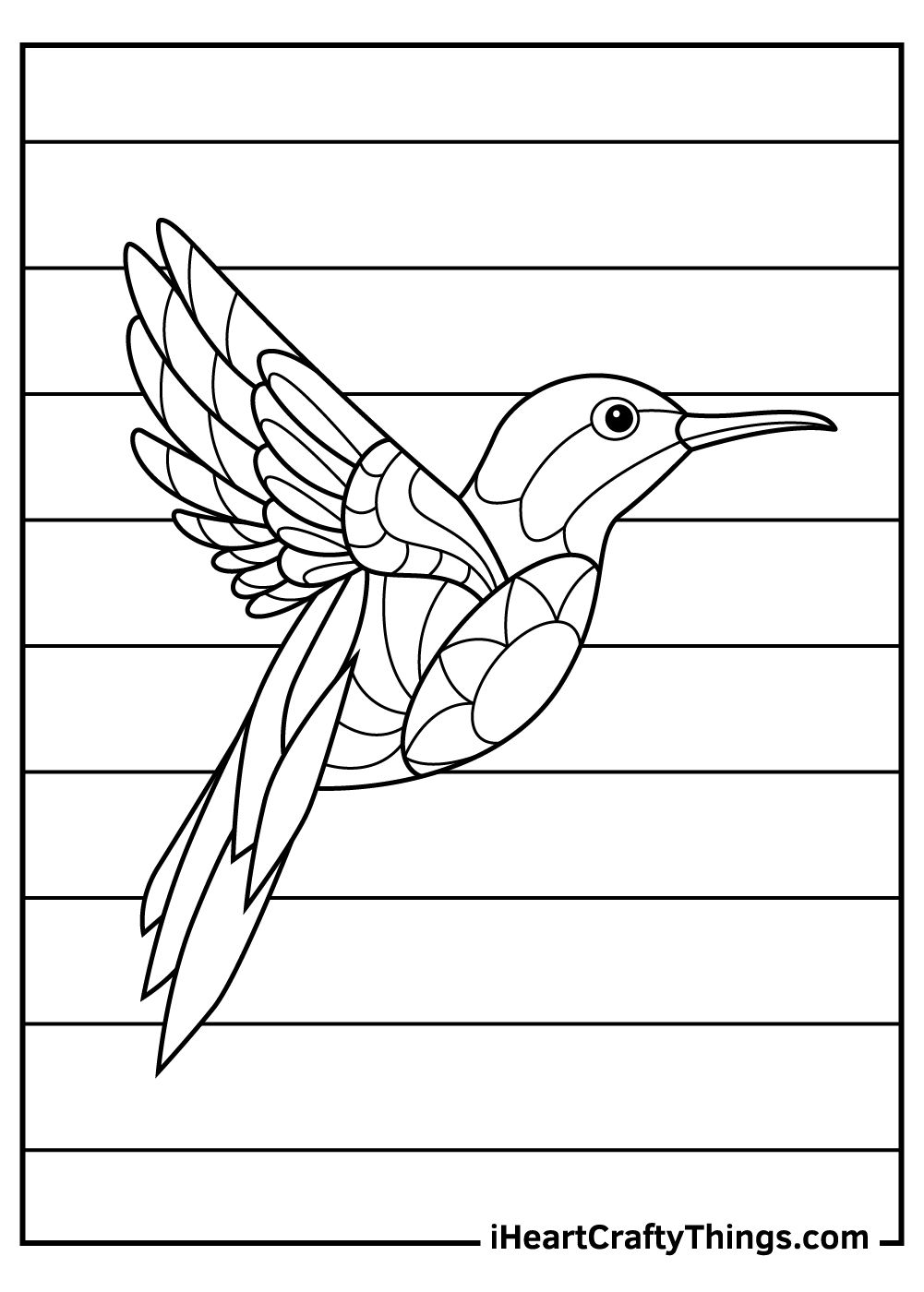 Hummingbird coloring pages free printables