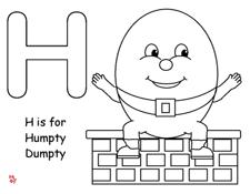 Making learning fun humpty dumpty coloring