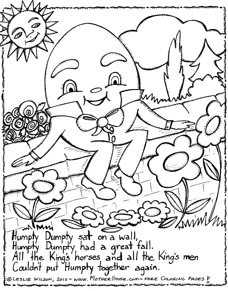 Nursery rhymes coloring pages printable for free download