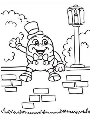 Adorable humpty dumpty coloring pages for toddlers nursery rhyme crafts nursery rhymes preschool fairy tales kindergarten