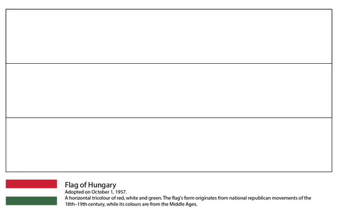 Flag of hungary coloring page free printable coloring pages