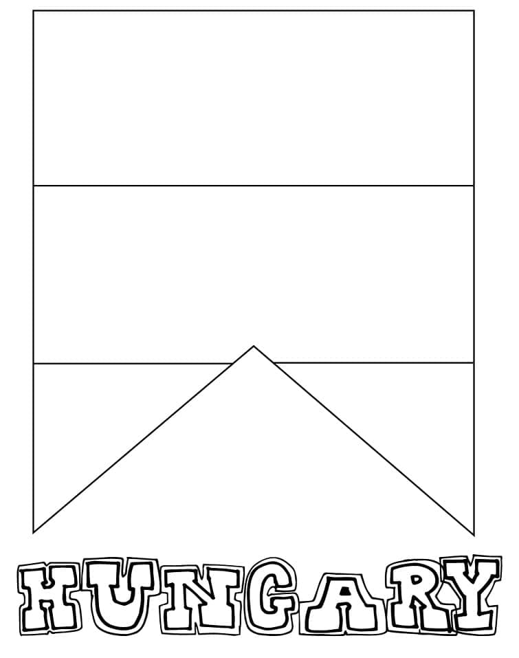 The flag of hungary coloring page