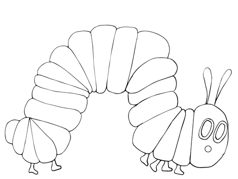 Very hungry caterpillar coloring page free printable coloring pages