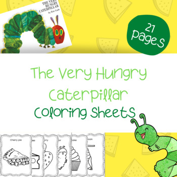 The very hungry caterpillar coloring pages by my fluent future tpt