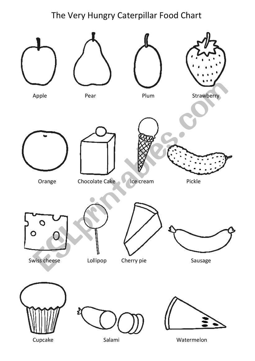 The very hungry caterpillar colouring worksheet