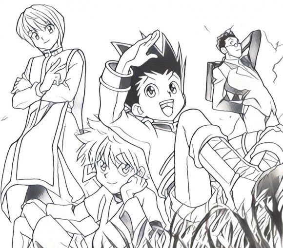 Hunter x hunter coloring page coloring pages anime hunter x hunter