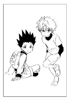 Experience the adventure of hunter x hunter with our coloring pages collection