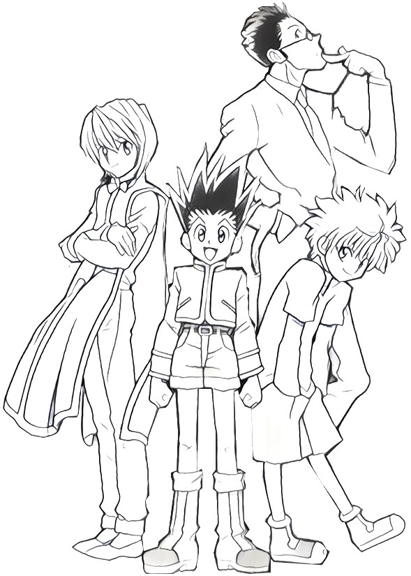 Coloring page hunter x hunter