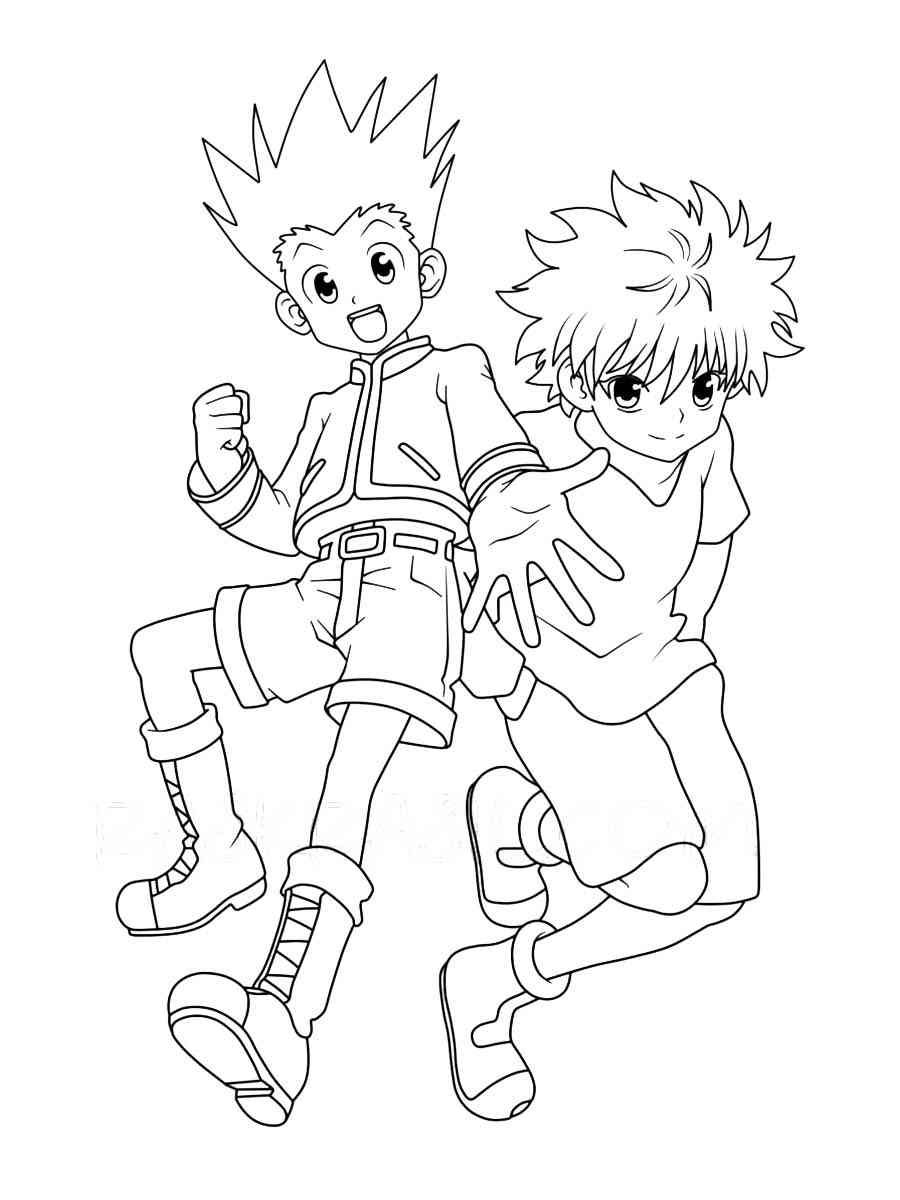 Hunter x hunter coloring pages manga coloring book cartoon coloring pages coloring pages