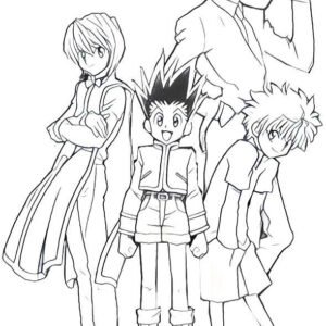 Hunter x hunter coloring pages printable for free download