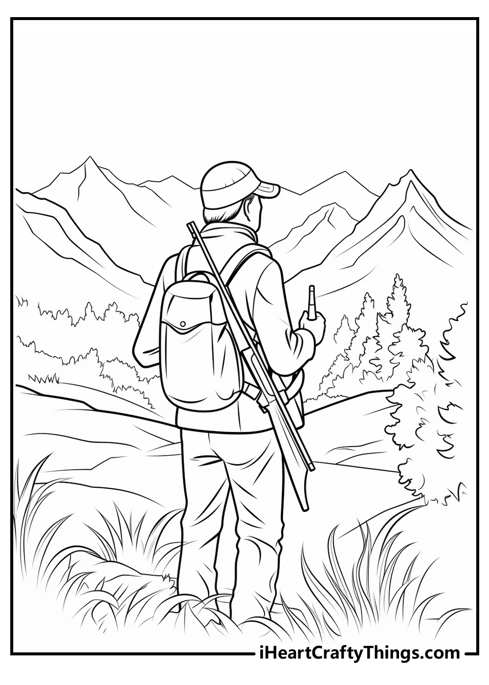 Hunting coloring pages free printables