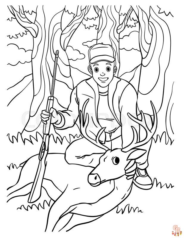 Hunting coloring pages