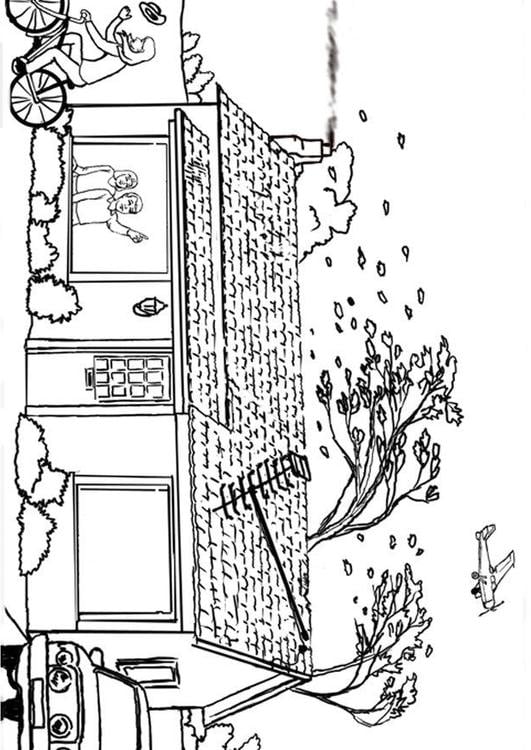 Coloring page hurricane