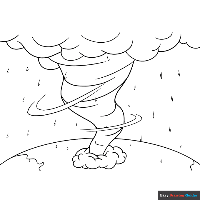 Hurricane coloring page easy drawing guides