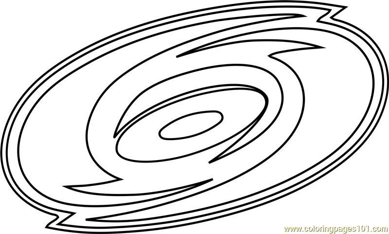 Carolina hurricanes logo coloring page for kids