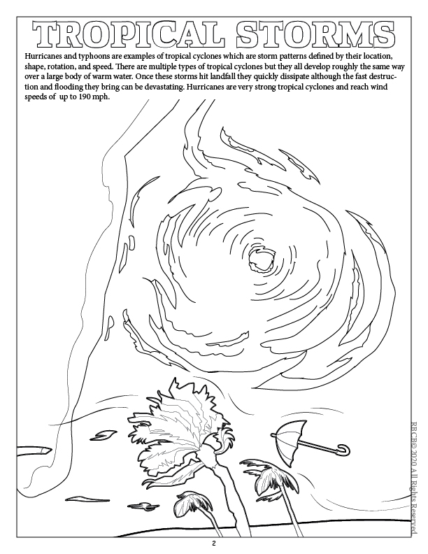 Hurricane safety imprint coloring book