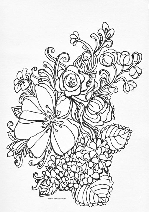 Flower coloring page