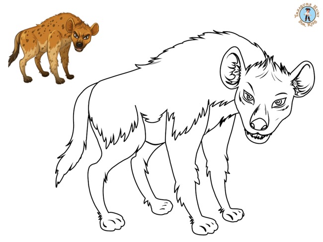 Hyena coloring page