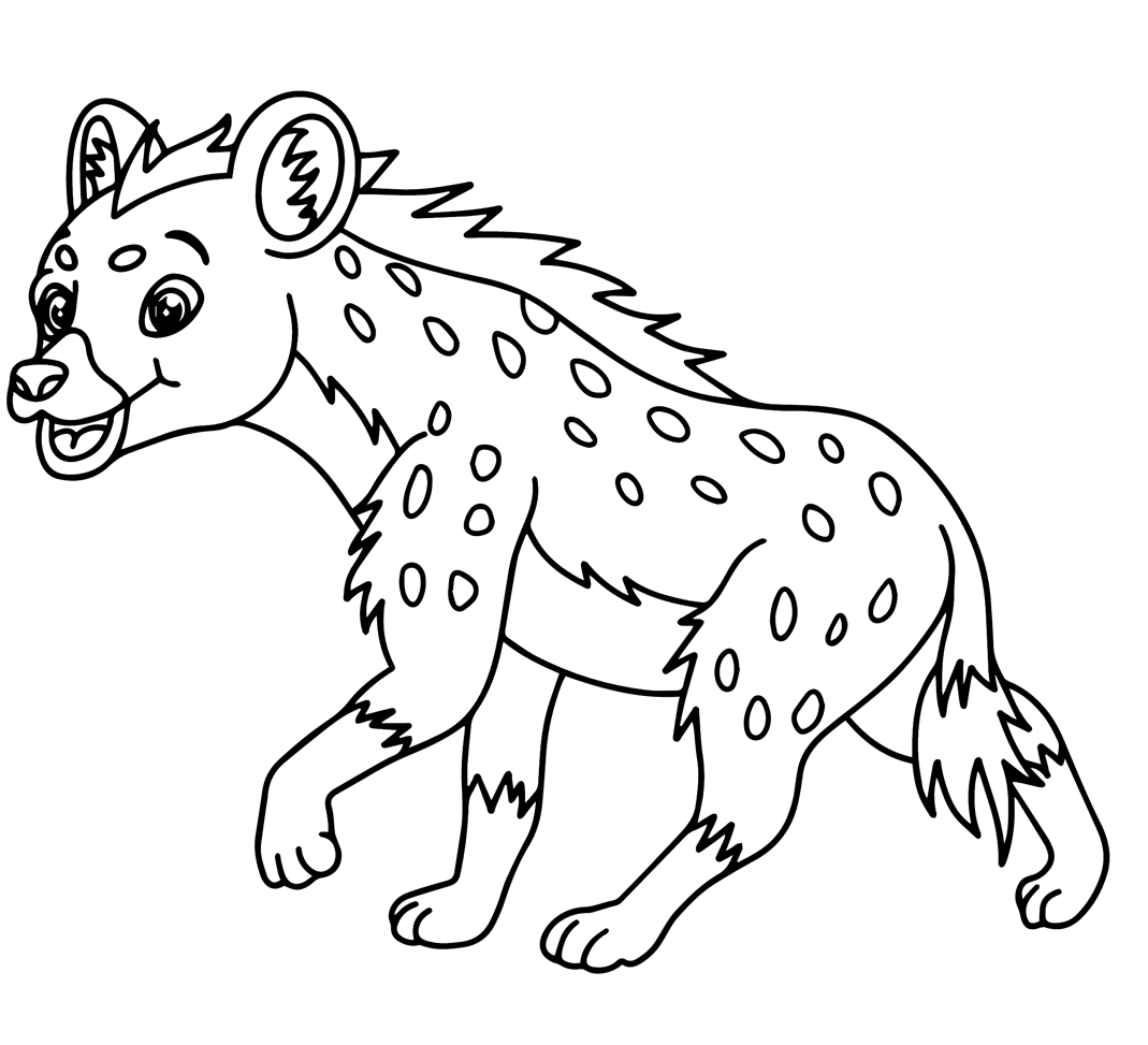 Hyena coloring pages printable for free download