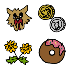 Biscuit brown hyena everyday emoji â emoji