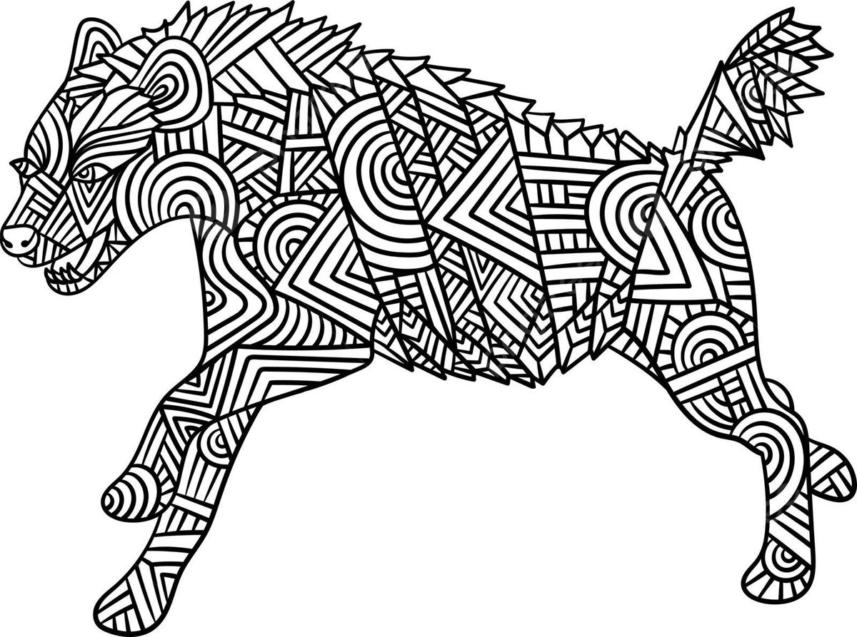 Hyena outline png transparent images free download vector files