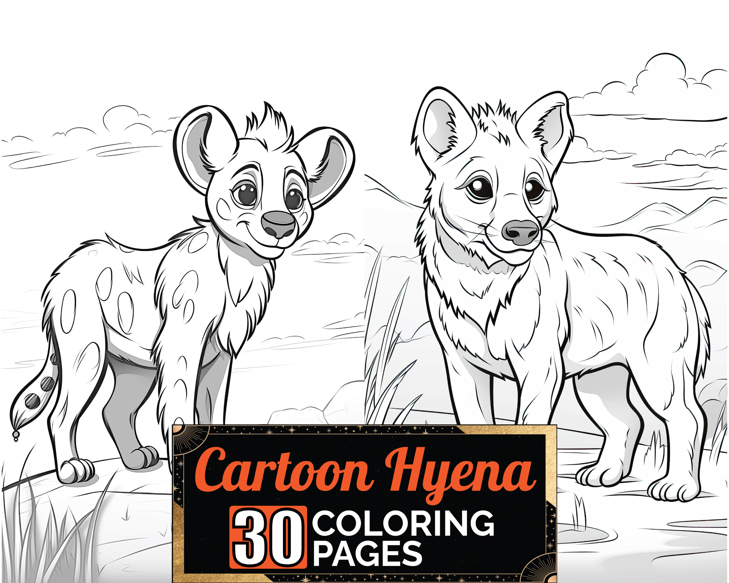 Hyena coloring page