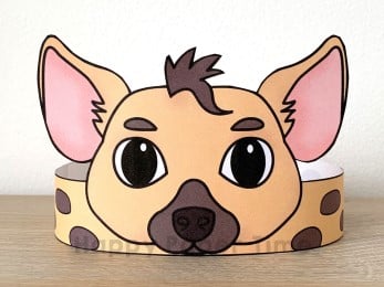 Hyena mask printable paper template