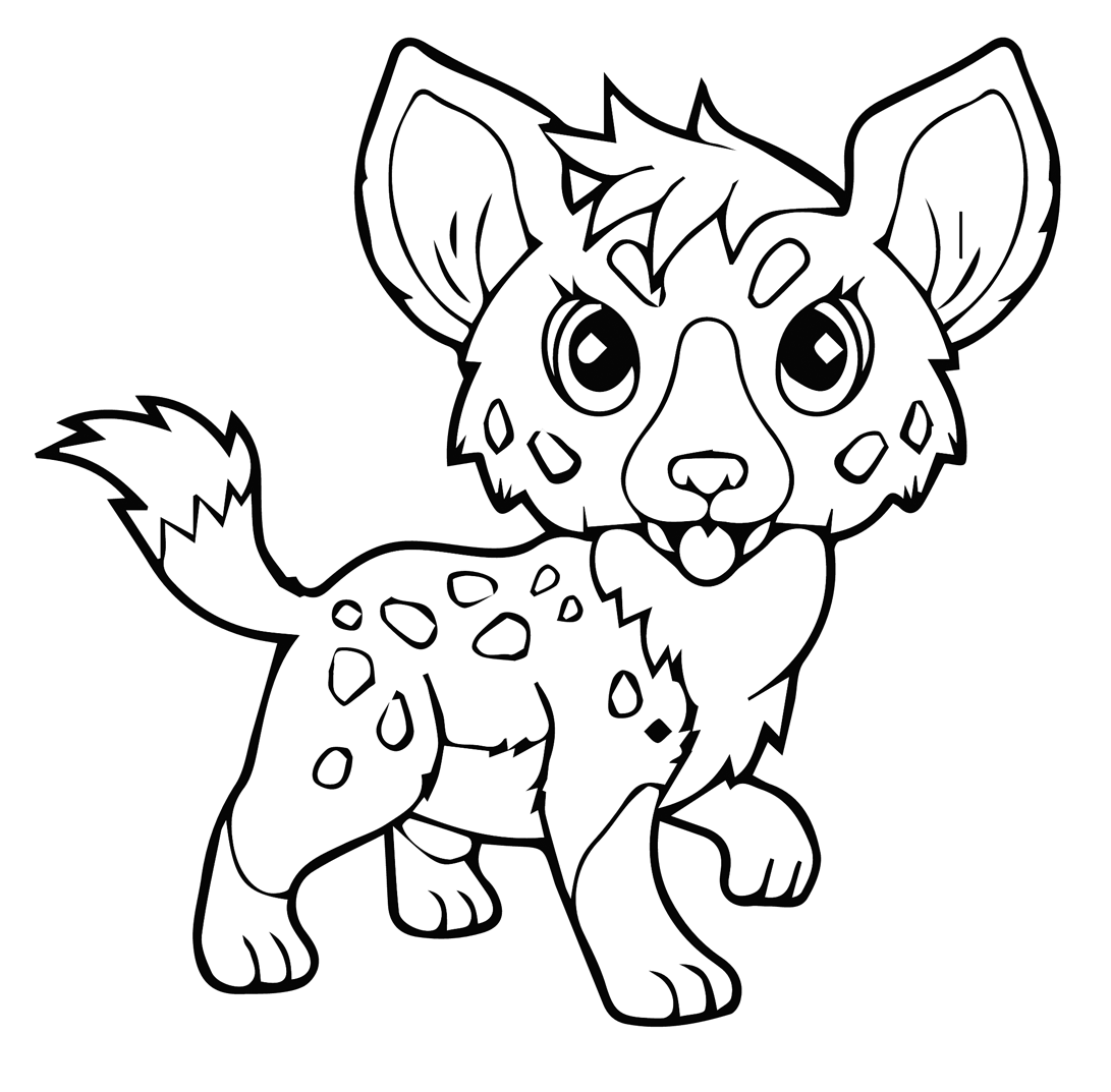Hyena coloring pages printable for free download