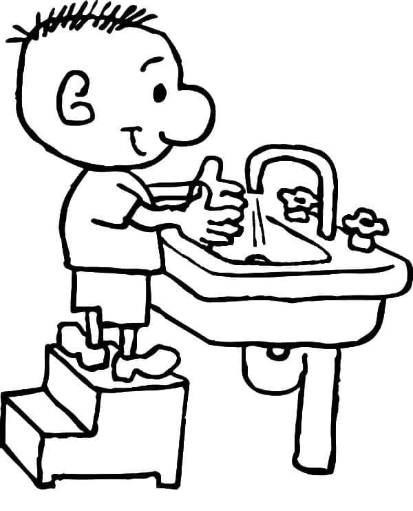 Print hygiene coloring page