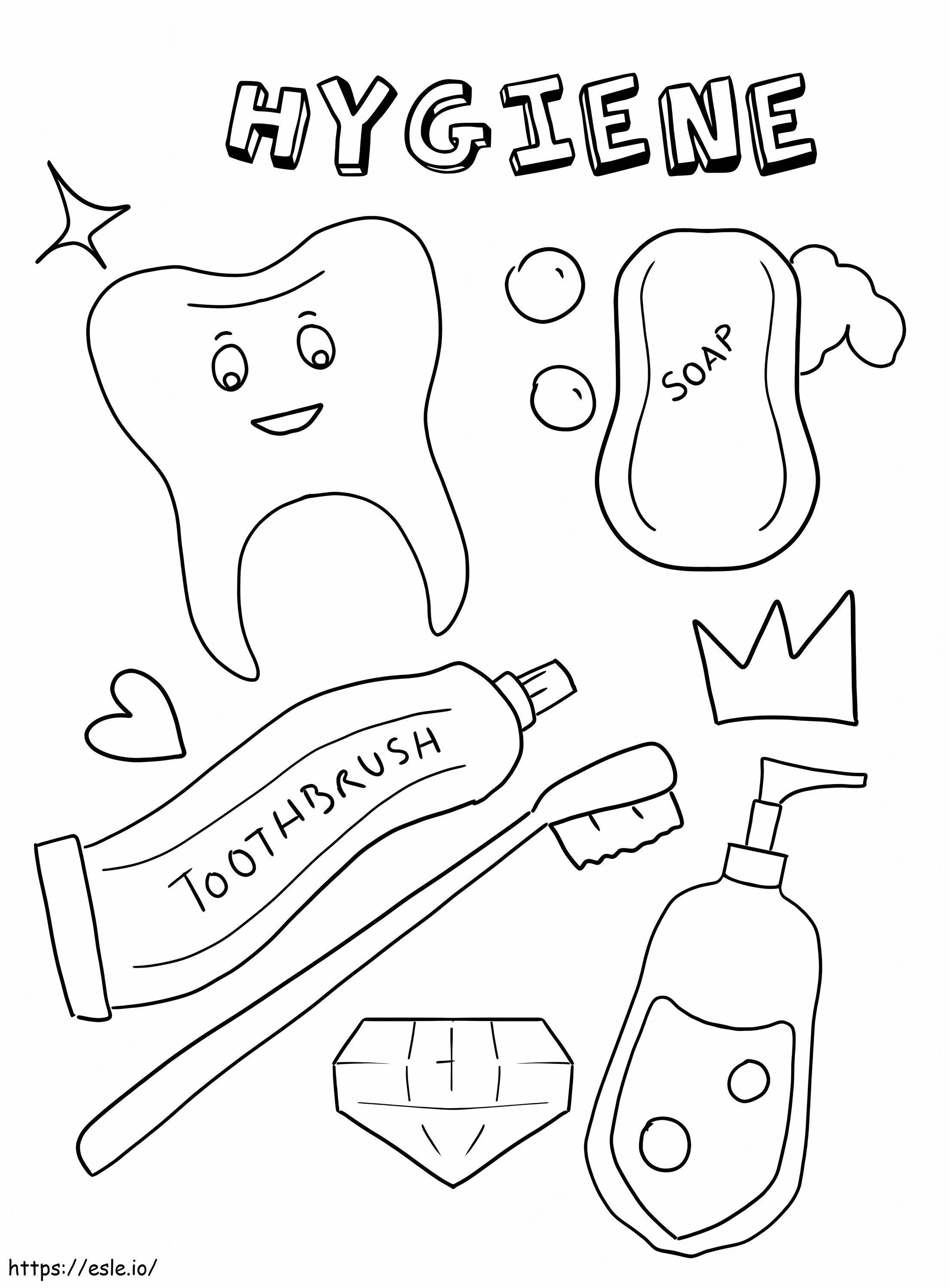 Good hygiene printable coloring page