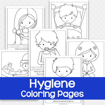 Hygiene coloring pages â messy little monster shop