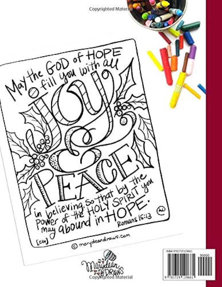 Coloring the word days of advent joy draws marydean books