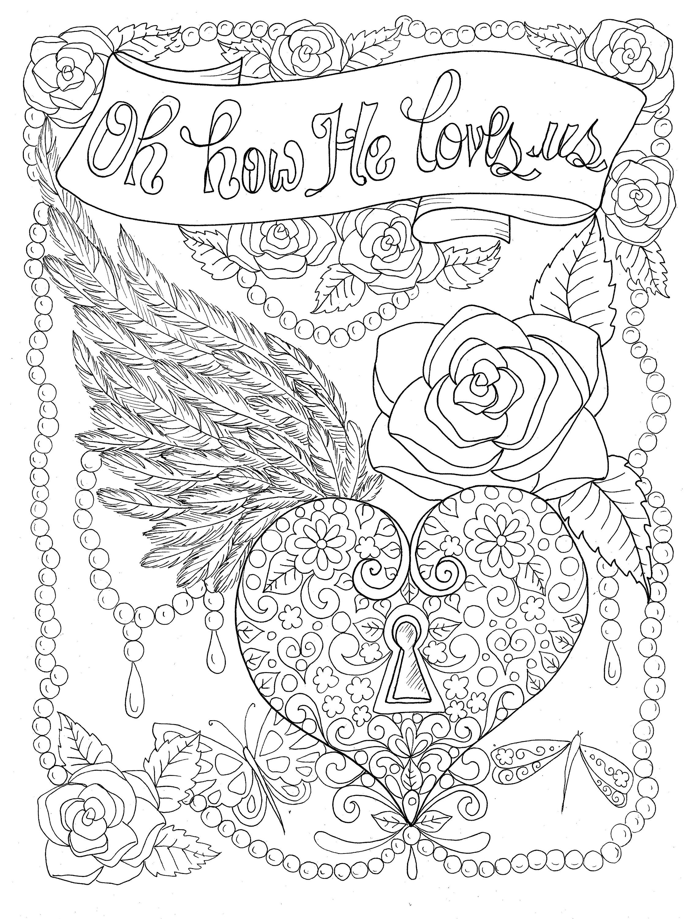 Christian worship coloring page instant downloadchurch biblegodhymns musiccolor bookadult coloring