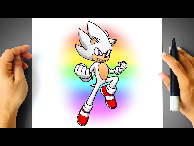 How to draw hyper sonic from the movie